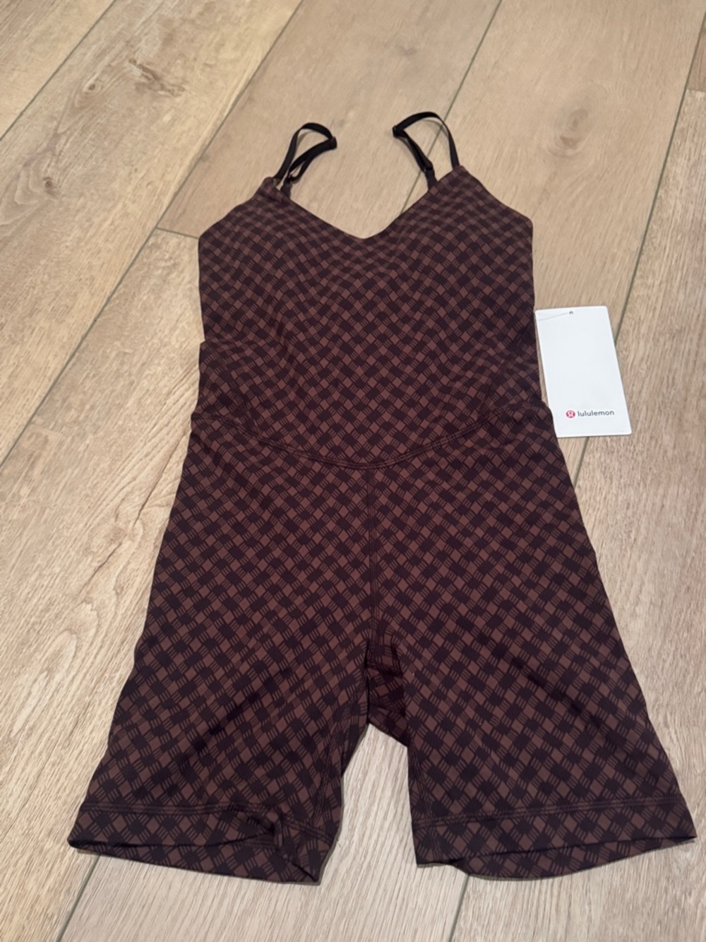 lululemon athletica Burgundy Plaid Jumpsuit Romper